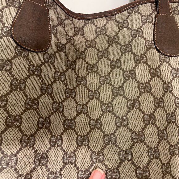 Authentic VINTAGE GUCCI Sherry Line Interlocking GG Tote Bag - Picture 5 of 16